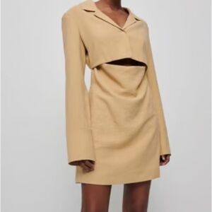 オールインワン・サロペット Nanushka Xaviera Wrap Mini Dress NWT Nanushka Xaviera Okobor Wrap Mini Dress – Coffee Brown